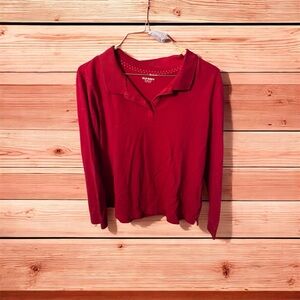 Old Navy girls Red Button Down Shirt